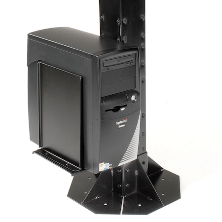 Global Industrial Computer CPU/UPS/Power Supply Holder, Black 752148BK